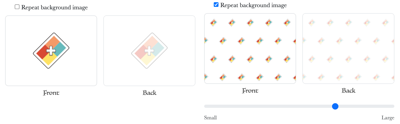 Tiled vs cover background comparison