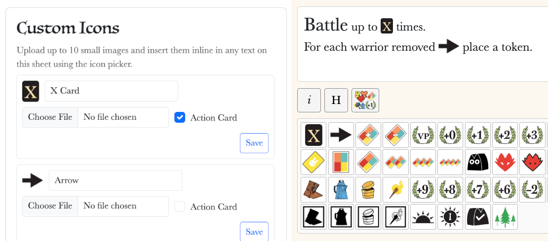 Custom Icons