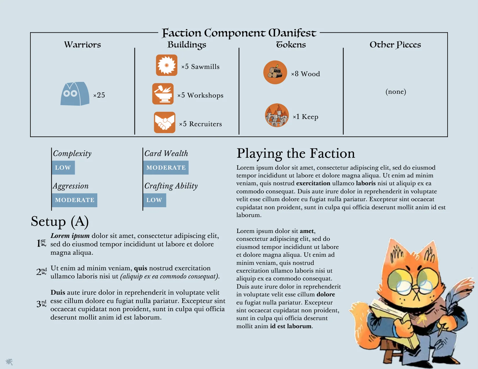 Faction board back example