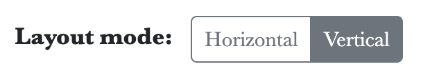 Vertical vs horizontal layout toggle