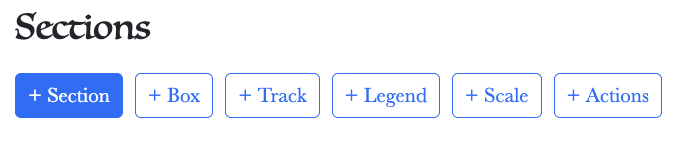 Section option buttons